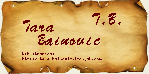 Tara Bainović vizit kartica